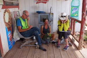 Roadside fundraising at the roadside general store