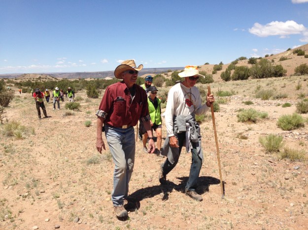Guide David leads us over the cut abandoned Route 66 from 1937