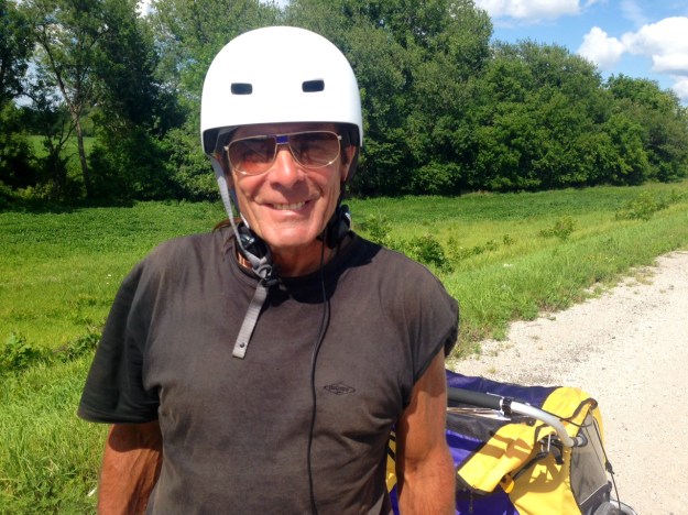 Pierre biking across the USA