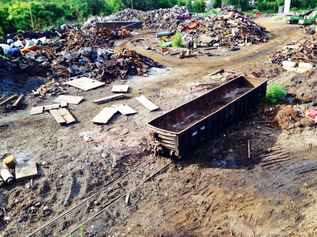 Scrap yard on the Allegheny River