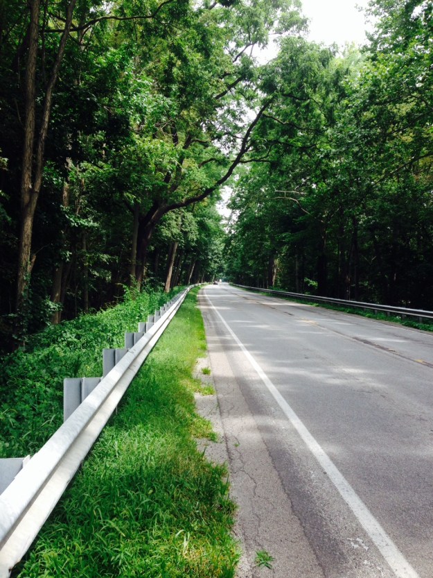 The narrowing shoulder