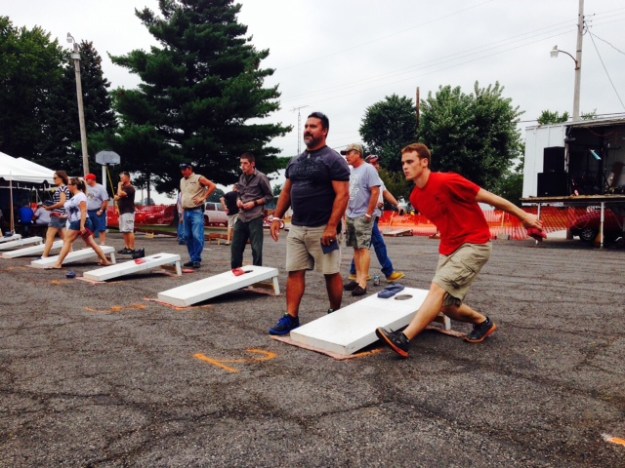 Corn hole tournament in Kirby Ohio